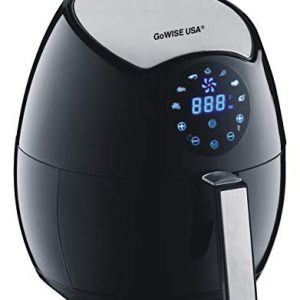 GoWISE USA 37 Quart 7 in 1 Programmable Air Fryer 100 Recipes for your Air Fryer Book GW22621Black 0