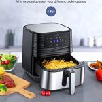 Innsky Air Fryer 58 Quart 1700 Watt Electric Stainless Steel Air Fryers Oven for RoastingBakingGrilling 7 Cooking Presets Preheat Appointment Function LED Digital Touchscreen Nonstick ETL Listed 32 Re 0 1